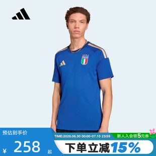 adidas阿迪达斯短袖2026春男意大利队足球运动球衣T恤上衣 JY7588