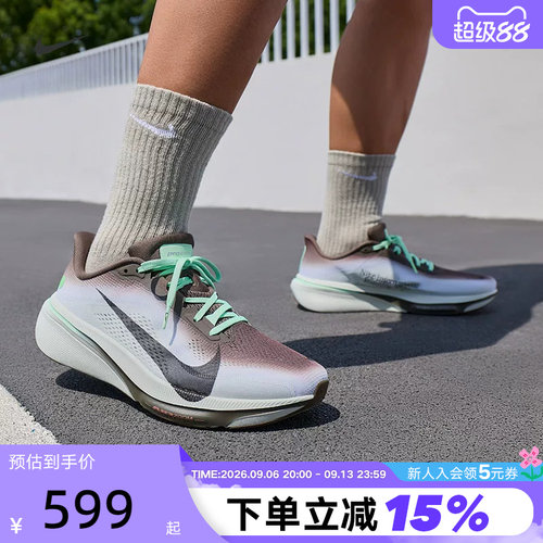 NIKE耐克飞马42男鞋公路跑步鞋棕灰色PEGASUS 42运动鞋IW2349-001