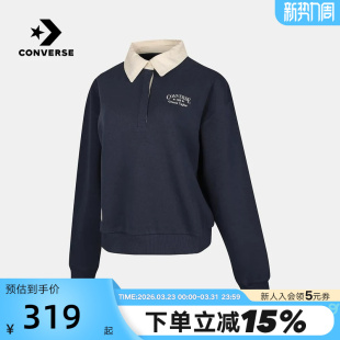BFK WCJ099 Converse匡威冬女子针织套头衫 翻领宽松舒适卫衣