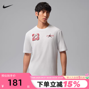 上衣IF3128 100 棉质透气圆领短袖 Jordan耐克新男子印花T恤夏新款