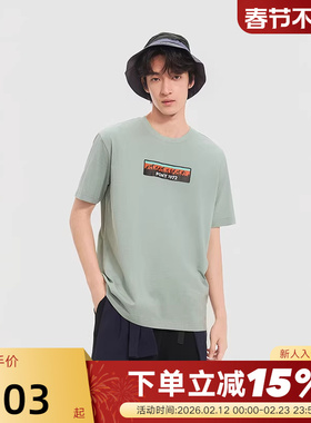 PONY波尼春季新品男子运动休闲宽松抗菌亲肤短袖T恤251M2AT09