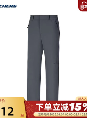 SKECHERS斯凯奇户外保暖运动休闲裤冬直筒男子长裤 P325M112/006L