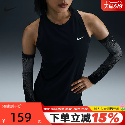 NIKE耐克女速干跑步背心无袖T恤