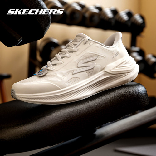 Skechers斯凯奇2026春男士休闲鞋轻便舒适透气运动鞋 221141/WHT
