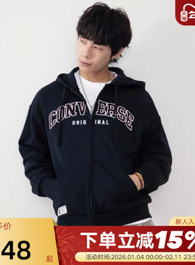 Converse匡威冬男女复古休闲针织连帽衫舒适外套 UCJ085-023