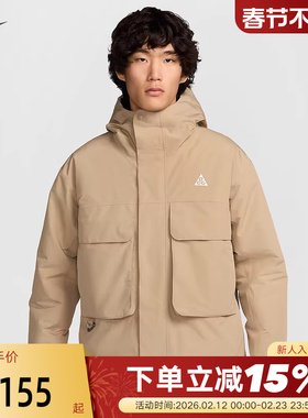 Nike耐克ACG棉服男冬季P棉工装外套防泼水防风连帽夹克FV8682-247