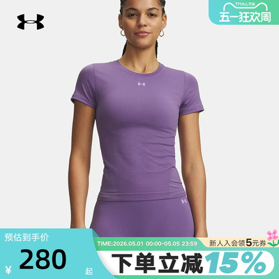 UA 安德玛Vanish Seamless女子针织训练健身短袖T恤 6000642-520