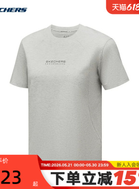 Skechers斯凯奇夏女士舒适休闲透气圆领短袖T恤 P325W075/0248