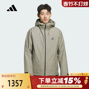 阿迪达斯保暖三合一鸭绒内胆连帽夹克冬男拒水防风梭织外套KQ5502