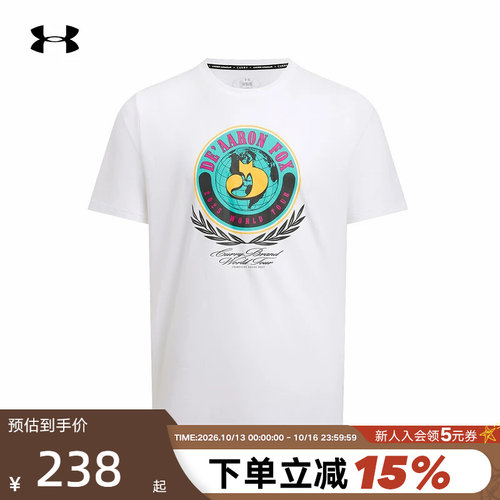 UA安德玛库里CURRY品牌亚洲行男印花篮球运动t恤短袖 6012975-100