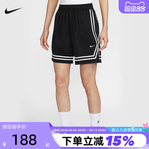 NIKE耐克女子短裤夏季新款篮球运动训练速干透气五分裤FQ4545-010