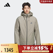阿迪达斯保暖三合一鸭绒内胆连帽夹克冬男拒水防风梭织外套KQ5502
