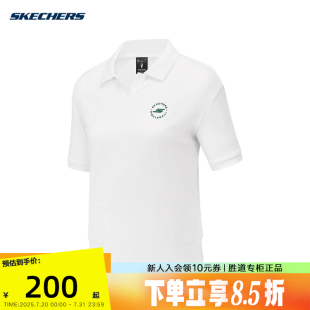 女装 透气短袖 斯凯奇2025夏新款 舒适运动时尚 02UN POLO衫 P225W012