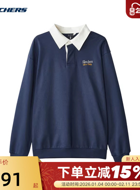 Skechers斯凯奇秋男休闲上衣针织套头卫衣 L324M023/002Z