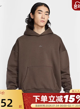 Nike耐克男子加绒卫衣秋冬新款篮球运动保暖连帽套头衫IM5919-237