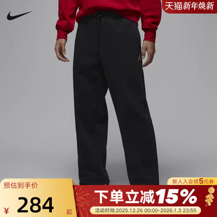 IB7239 Jordan耐克男裤 宽松加绒黑色直筒长裤 刺绣运动裤 010 子冬季