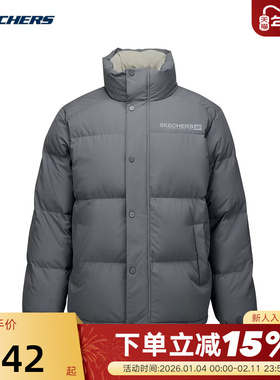 SKECHERS斯凯奇梭织羽绒外套男女款防泼水防泼宽松L425U008/013P