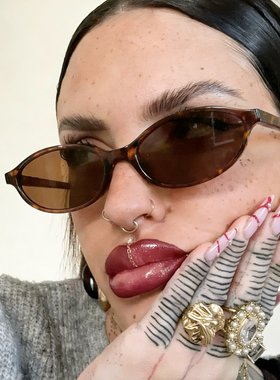 欧美复古玳瑁小框墨镜女2026新款Y2K辣妹网红街拍太阳镜防紫外线