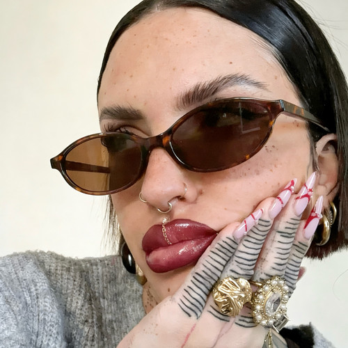 欧美复古玳瑁小框墨镜女2026新款Y2K辣妹网红街拍太阳镜防紫外线