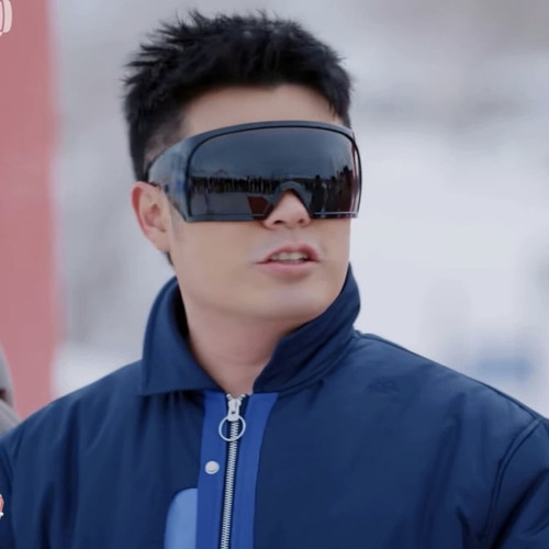 五哈陈赫同款黑色超大框太阳眼镜