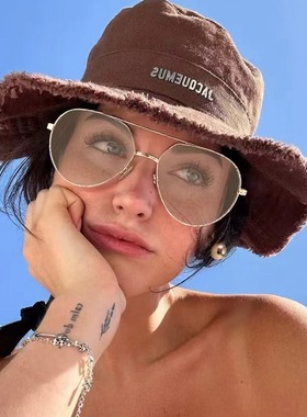 2026新款简约蛤蟆镜飞行员墨镜欧美水滴钢珠耳坠款时髦街拍太阳镜