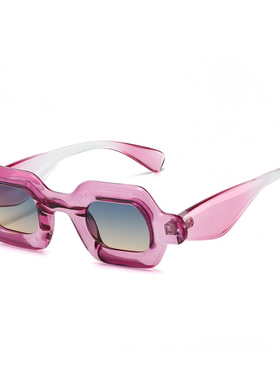 小框厚边嘻哈搞怪凹造型墨镜女潮