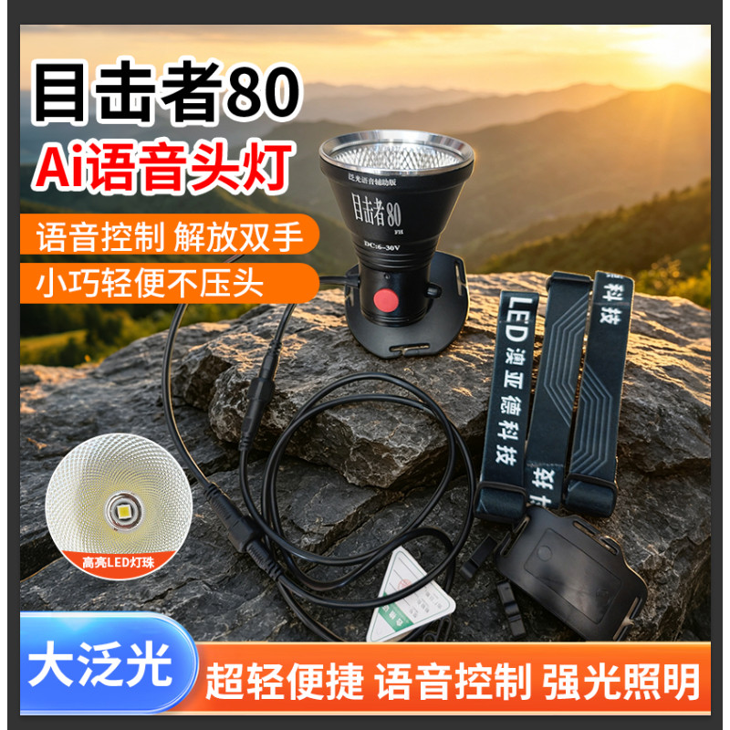 目击者80头灯超亮大光斑散光恒流
