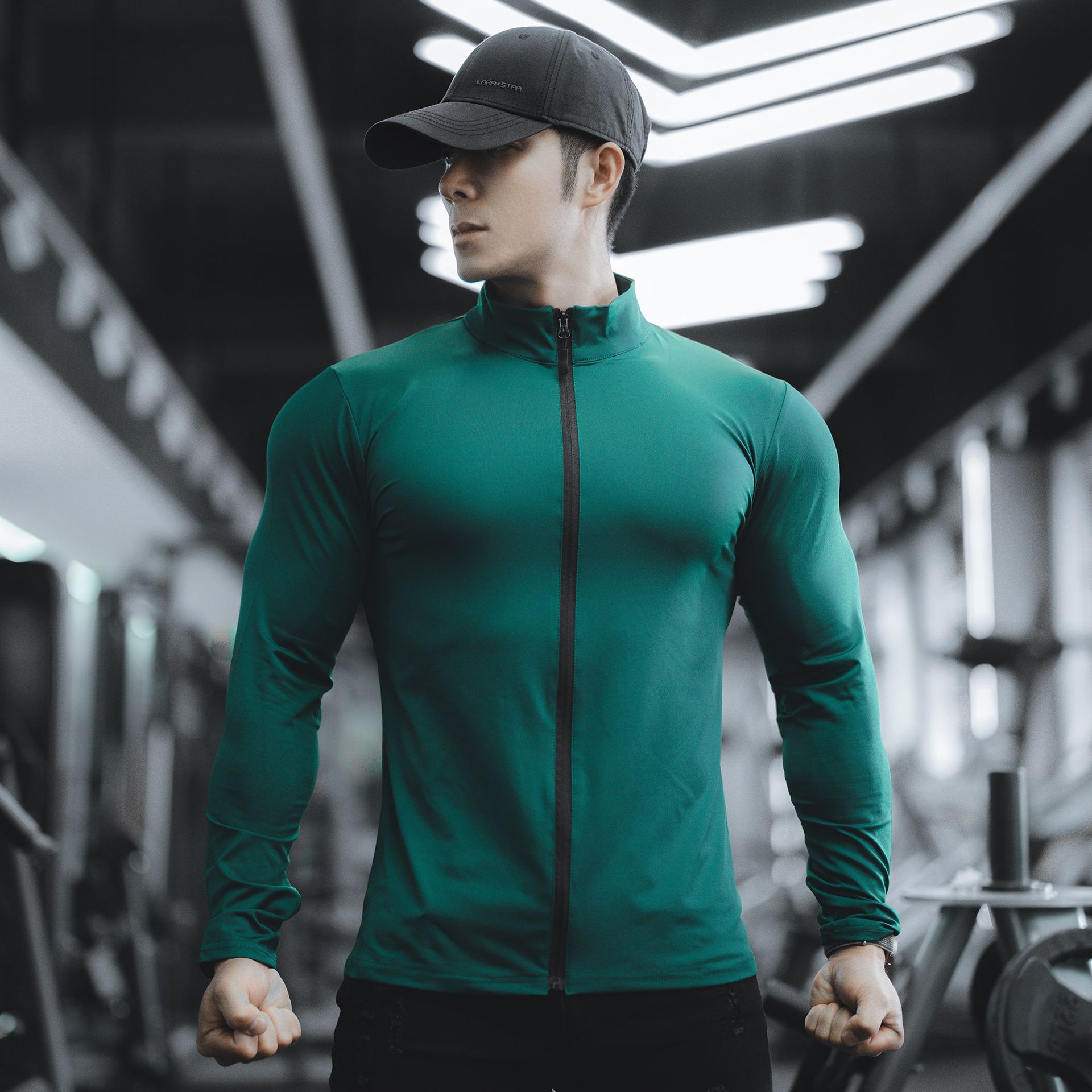 春秋新款男士立领拉链运动外套