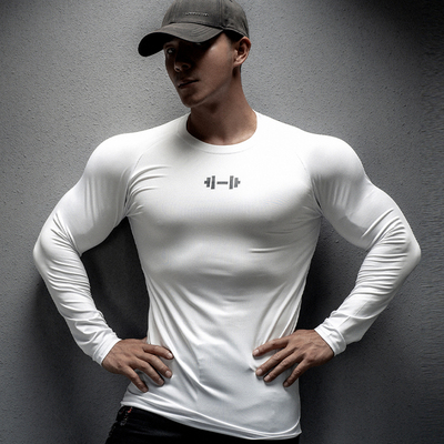 紧身透气弹力跑步训练速干t恤