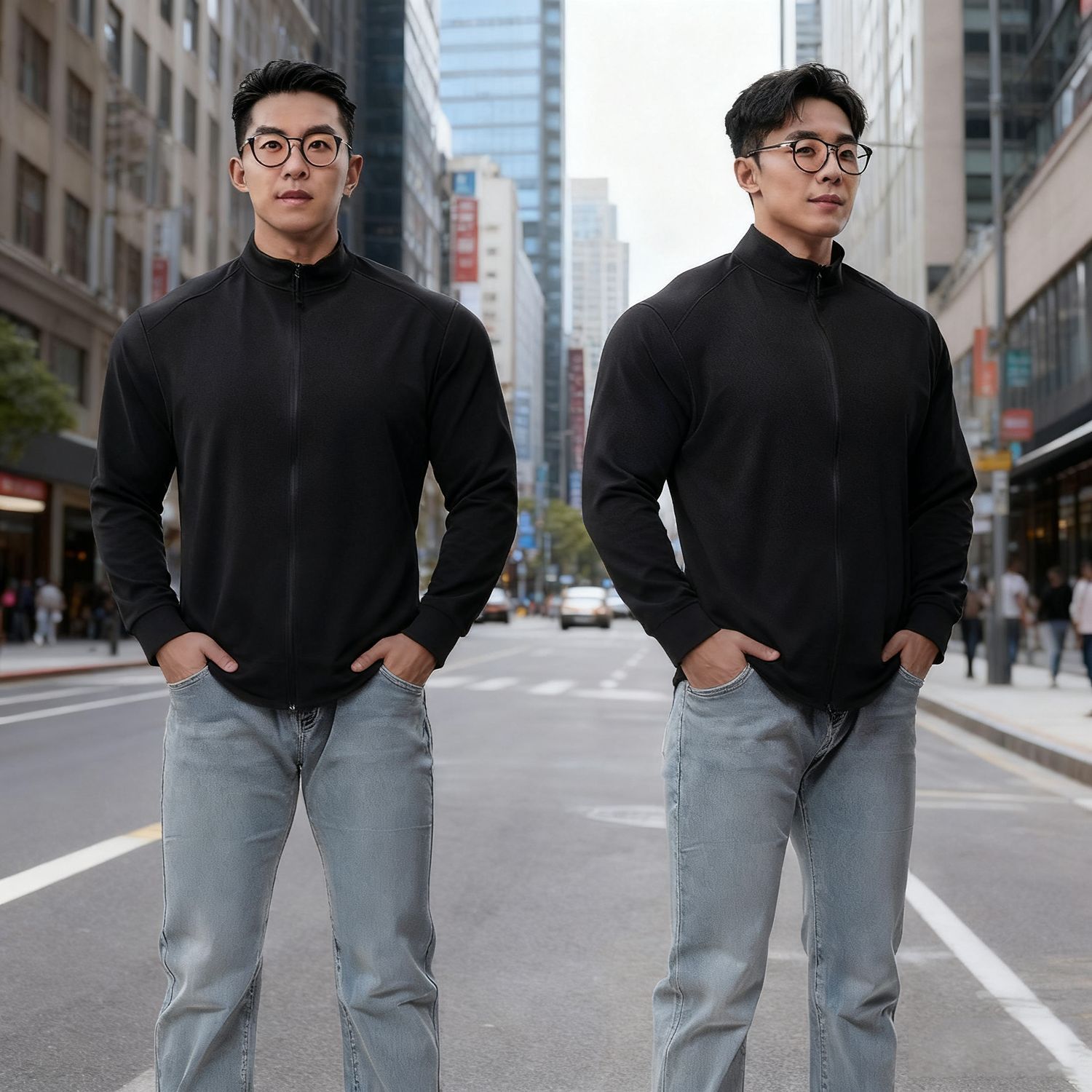 双面德绒运动立领外套