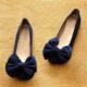 bowknot single shoes Big flat Students size 平底女单鞋