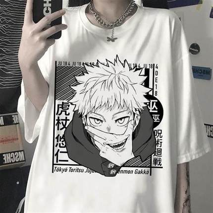Tshirt Manga Japanese Anime Jujutsu Kaisen T Shirt Men gojo