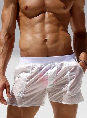 Summer Sexy Swimwear men swimsuit swimming trunks Transparen