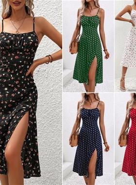 dress women summer dresses for beach woman long red sexy2024