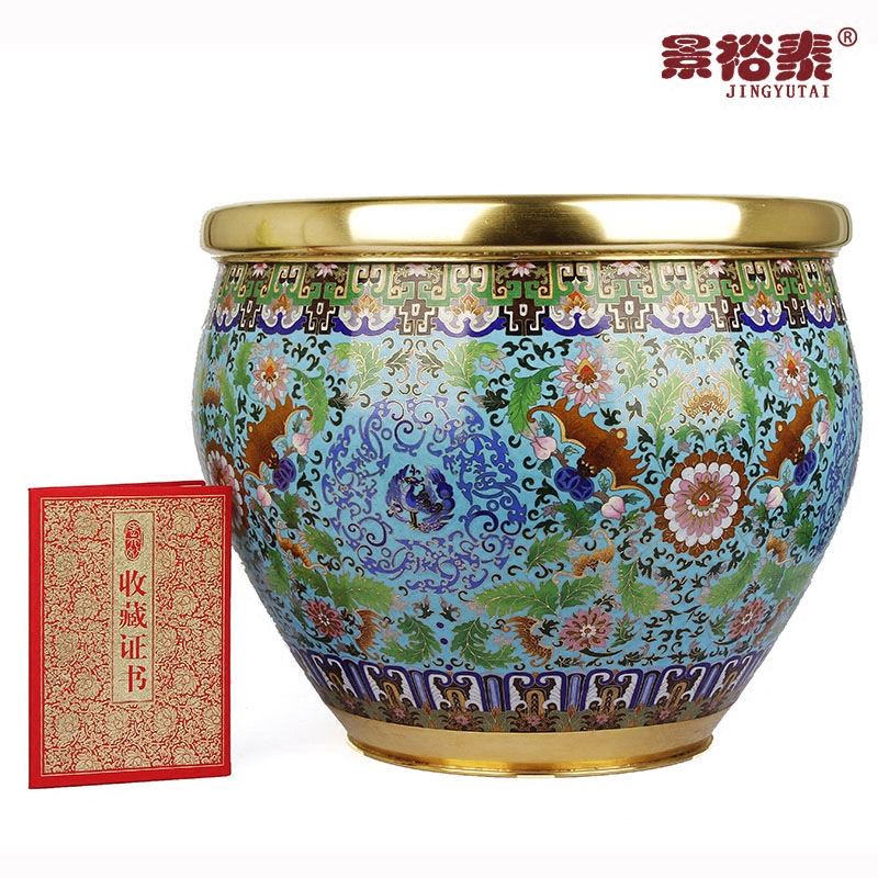 正宗景泰蓝福运宝风水缸镇宅