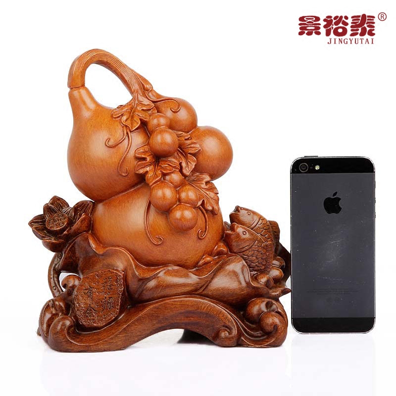 福禄有余木纹葫芦生日开业礼品