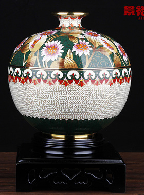 北京特色景泰蓝花瓶商务工艺品