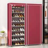 鞋 柜遮阳帘子 架子门口多层家用室内简易出租屋防尘罩入户门窄小鞋