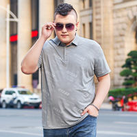 Bimeng Fat Man Men's Clothing, overweight, loose short-sleeved ice silk polo shirt, summer business casual lapel T-shirt, Dad T-shirt thumbnail 2