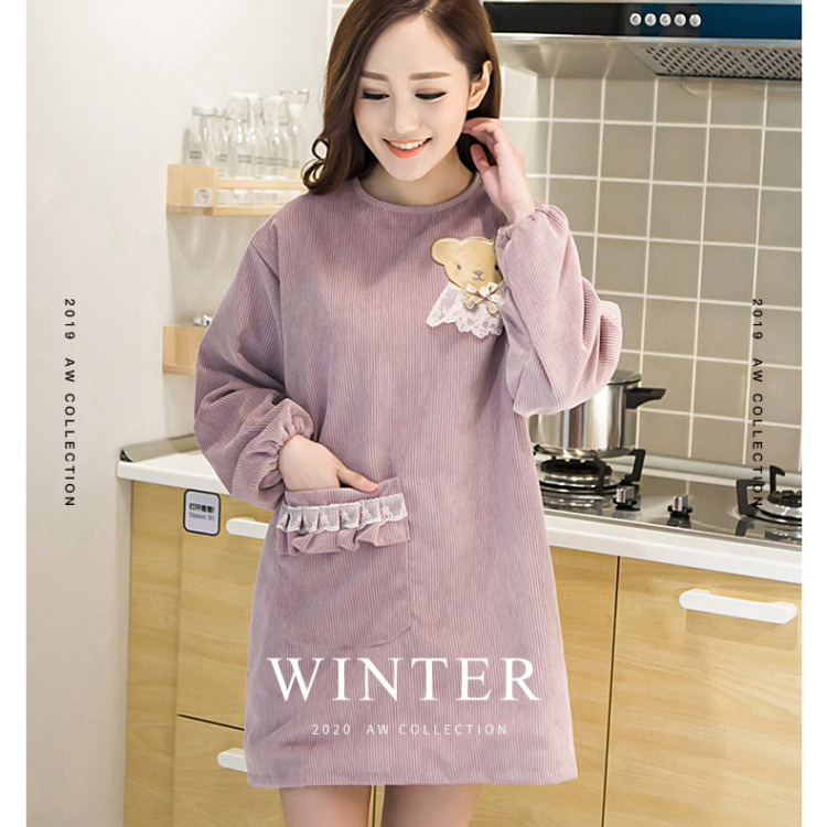 秋冬长袖罩衣2025新款高级感年轻款围裙厨房家用防水防油做饭专用