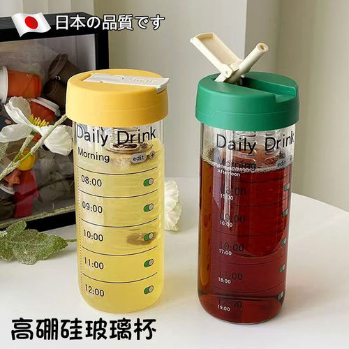 高硼硅玻璃杯防摔防爆大容量吸管杯便携冷萃壶2026新款高颜值水杯