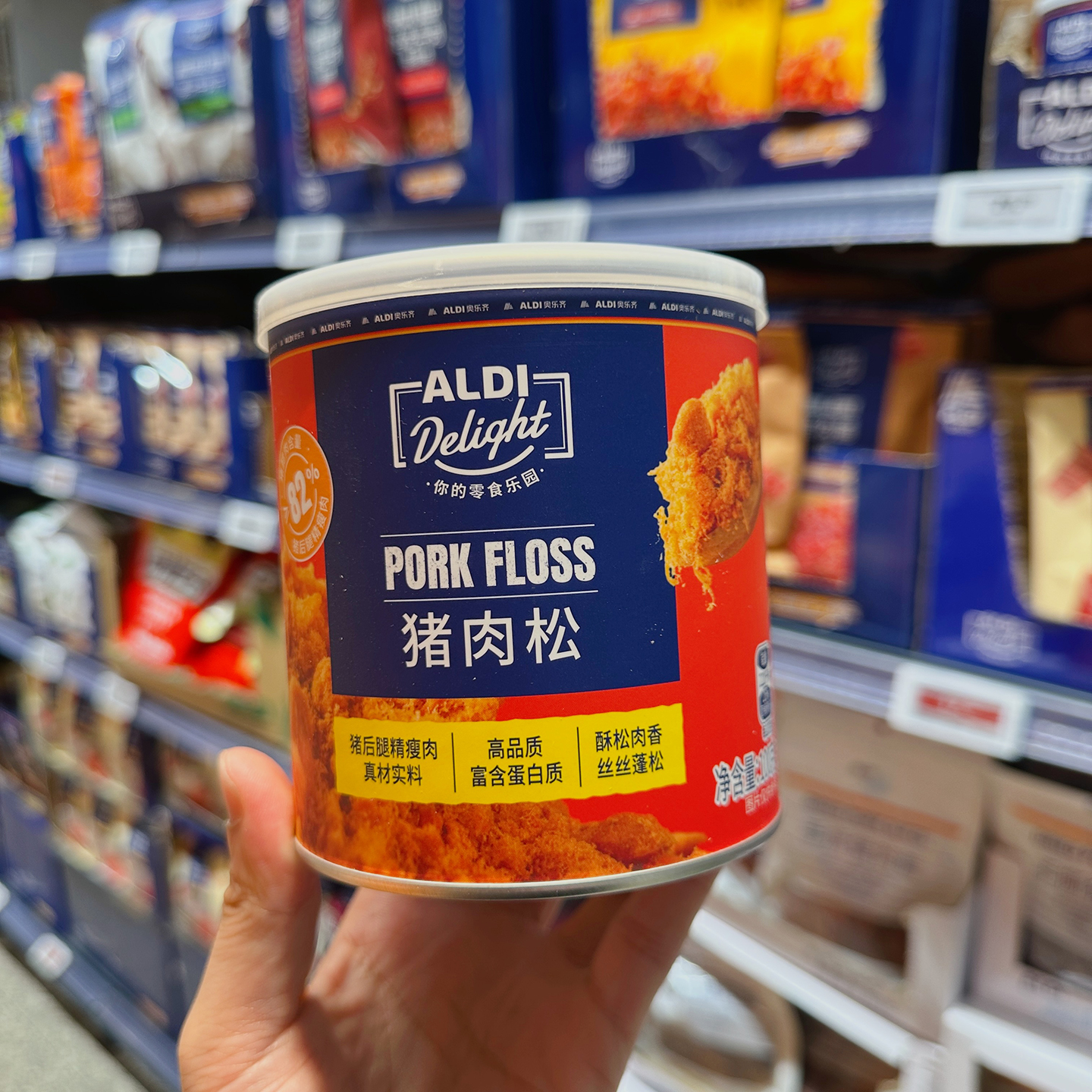 苏州奥乐齐 ALDI Delight 猪肉松 100g 超市零食代购