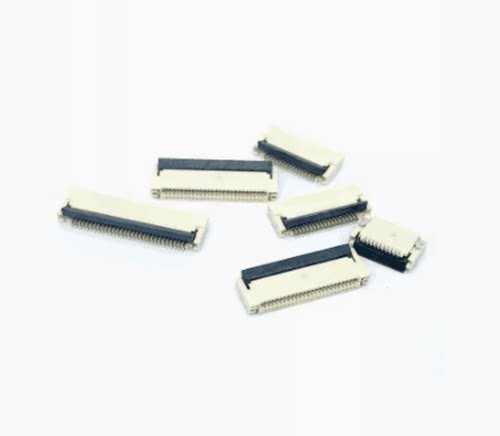 FPC前插后翻盖双面上下接0.5MM 4P8P10P20P24P30P40P软排线连接器