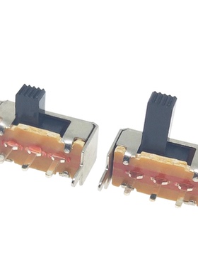 SK12F14G3/G4/G5/G6拨动开关 1P2T 单排卧式2档5脚 侧拨/滑动开关