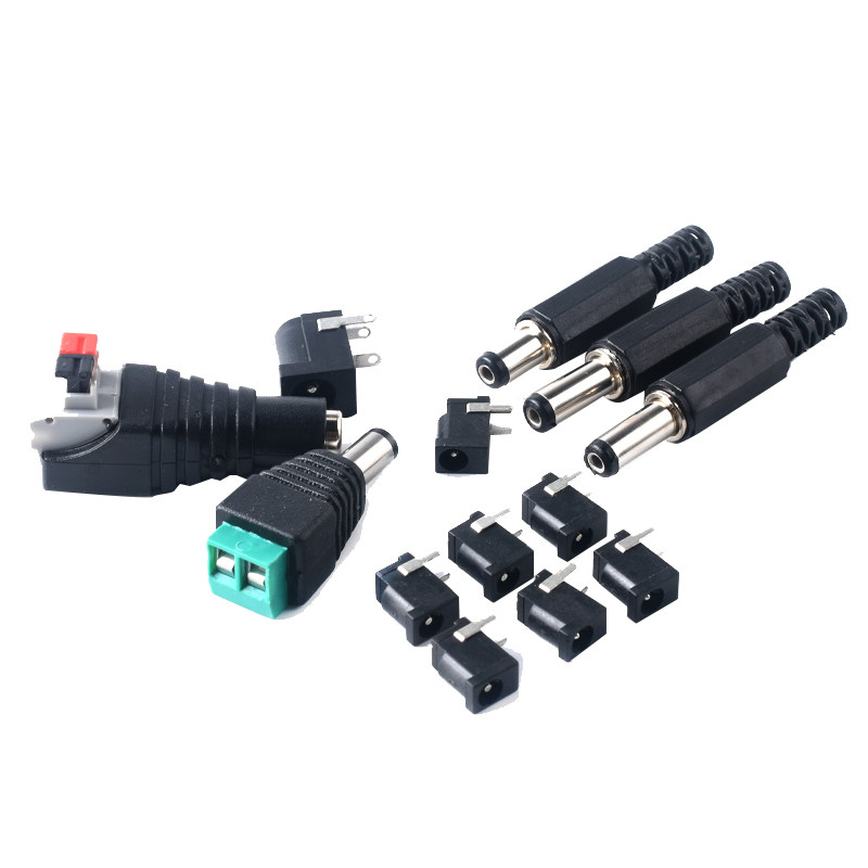 DC直流电源插座002接头3.5*1.3MM插头005公头022B母座5.5*2.1/2.5