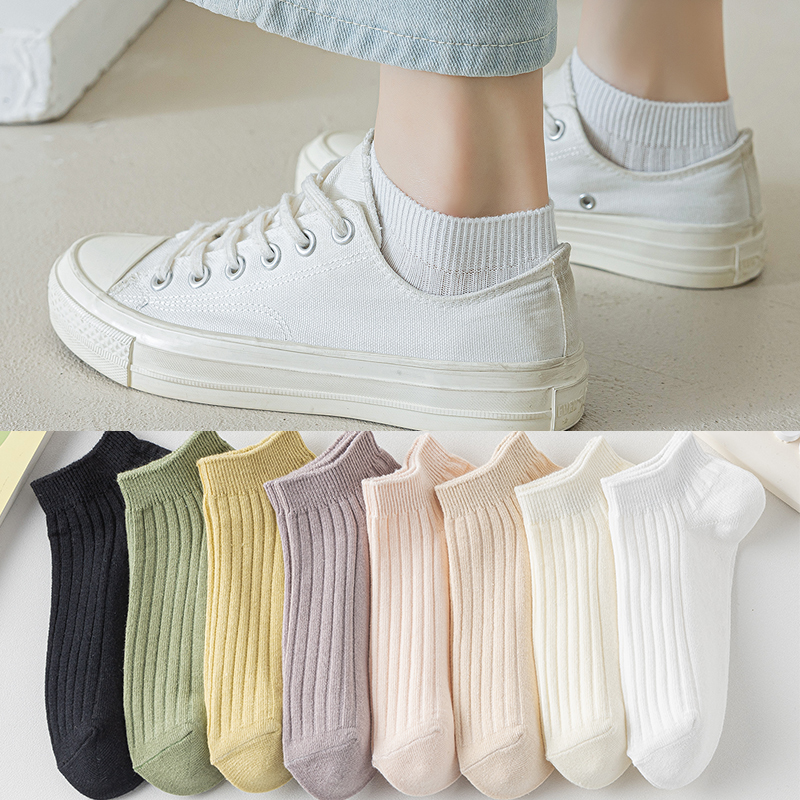 白袜子女短袜纯棉夏季薄款