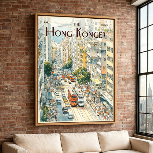 装饰画挂画墙画壁画香港VINTAGE中古风美式复古怀旧港风HONGKONG