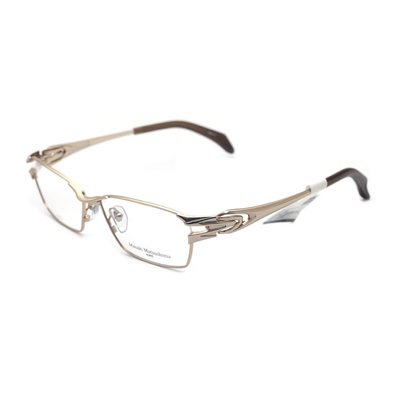 松岛正树眼镜架超轻全框日男士大脸纯钛商务近视眼镜框MF-1208