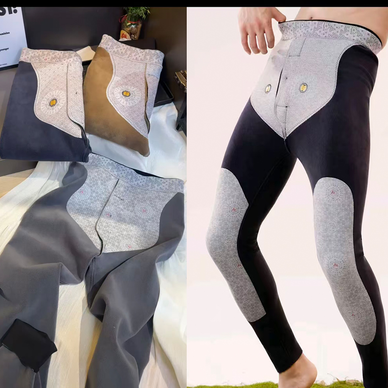 男士保暖裤冬季贴身打底裤加绒无痕芭比裤加厚光面棉裤机车鲨鱼裤