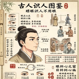 古人观眼识人图鉴眼神辨人心性格交往识人观相传统实用识人技巧